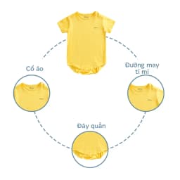 Thumbnail Body chip cộc tay cài vai BENTY cao cấp bé trai bé gái, body bé sơ sinh an toàn da 2