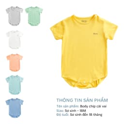 Thumbnail Body chip cộc tay cài vai BENTY cao cấp bé trai bé gái, body bé sơ sinh an toàn da 3