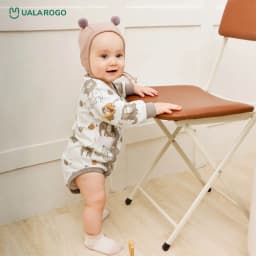 Thumbnail Bodychip sơ sinh cho bé Ualarogo áo liền quần 0-12 tháng tuổi vải Cotton thông thoáng dễ thay bỉm 3552 4