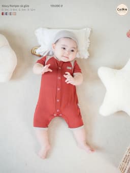 Thumbnail Bodysuit Cho Bé Sơ Sinh COOKIE, Wavy Romper Cài Giữa Cho Bé Từ 0 Đến 12 Tháng 2025 1