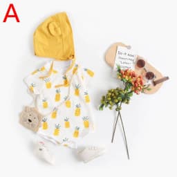 Thumbnail Bodysuit Sanlutoz bé gái mùa hè với nón nhỏ 1
