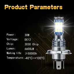 Thumbnail Bóng Đèn Pha LED Lymoyo  30W Ánh Sáng Trắng 6600LM H6M P15D H4 BA20D Cho Xe Máy/Scooter 12V 2