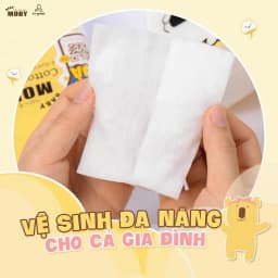 Thumbnail Bông Miếng Moby Baby An toàn Làm Sạch Vệ Sinh Cho Bé Cỡ Lớn 2