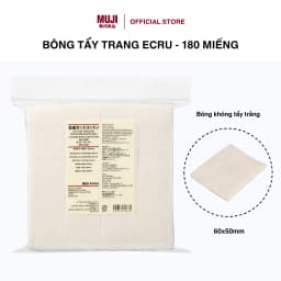 Thumbnail Bông Tẩy Trang Ecru 180 Miếng 60x50mm MUJI 1