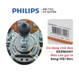 Thumbnail Bóng xe máy Philips Halogen HS1 sản xuất tại Đức 3