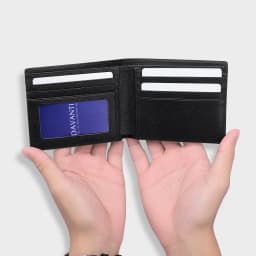 Thumbnail Bóp Ví Nam Da Bò Taiga Dáng Ngang Đính Logo Hợp Kim Thời Thượng FA294 3