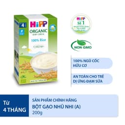 Thumbnail Bột ăn dặm dinh dưỡng Gạo nhũ nhi HiPP Organic 200g (Tối ưu cho trẻ dị ứng đạm sữa) 1