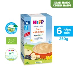 Thumbnail Bột ăn dặm dinh dưỡng Sữa, Hoa Quả HiPP Organic hộp 250g, dành cho bé từ 4-6 tháng tuổi. 1