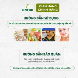 Thumbnail Bột đậu nành nguyên chất hữu cơ ONFOD không biến đổi gen ăn kiêng giảm cân healthy 2