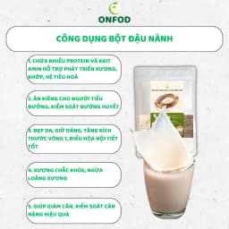 Thumbnail Bột đậu nành nguyên chất hữu cơ ONFOD không biến đổi gen ăn kiêng giảm cân healthy 4