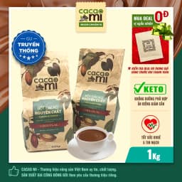 Thumbnail Bột cacao nguyên chất 100% không đường gu truyền thống CacaoMi Original - 1kg 1