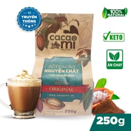Thumbnail Bột cacao nguyên chất không đường CACAOMI Original chuẩn ăn kiêng Keto Eat Clean, ăn chay [80g/250g] 3