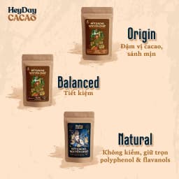 Thumbnail Bột cacao nguyên chất Việt Nam 100% không đường Heyday - Dòng Origin thượng hạng - Túi giấy zip 50g 4