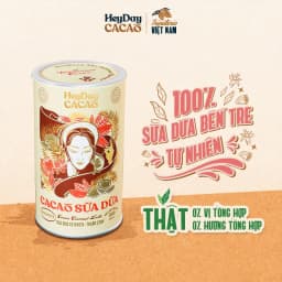 Thumbnail Bột cacao sữa dừa tự nhiên, thuần chay – Lon 350g – Heyday Cacao 1