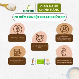 Thumbnail Bột gelatin hữu cơ ăn dặm cho bé Ruf ONFOD nhập khẩu Đức làm bánh thạch pudding chipchip kẹo dẻo 9g 3