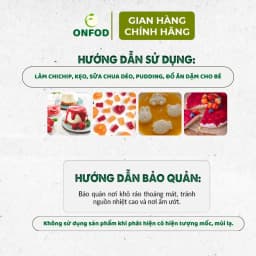 Thumbnail Bột gelatin hữu cơ ăn dặm cho bé Ruf ONFOD nhập khẩu Đức làm bánh thạch pudding chipchip kẹo dẻo 9g 4