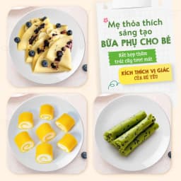Thumbnail Bột làm bánh trộn sẵn Mămmy làm bữa phụ cho bé 6 tháng: bánh Crepe, Pancake, PannaCotta, Pudding và Bột làm váng sữa 3