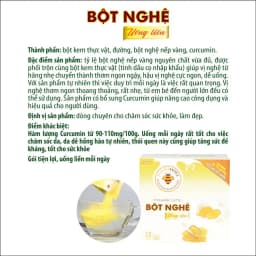 Thumbnail Bột nghệ uống liền Honimore 288g (hộp có 18 gói) - curcumin, bột nghệ nguyên chất, sữa thực vật 4