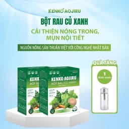 Thumbnail Bột Rau Củ Xanh KENKO AOJIRU Giảm Táo Bón Nóng Trong Thải Độc Cơ Thể COMBO X2 [Tặng Bình Nước] 1