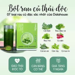 Thumbnail Bột rau detox cần tây diếp cá cải xoăn lúa mì bó xôi củ dền rau má Dalahouse 7 vị  21 gói 1