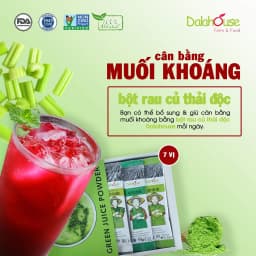 Thumbnail Bột rau detox cần tây diếp cá cải xoăn lúa mì bó xôi củ dền rau má Dalahouse 7 vị  21 gói 3