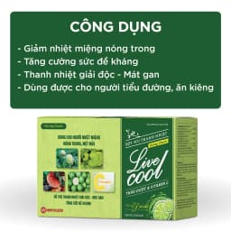 Thumbnail Bột sủi thanh nhiệt Livecool Nam Dược hương chanh hộp 10 góix7gram giúp giảm nhiệt miệng, nóng trong 4