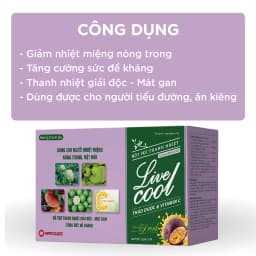 Thumbnail Bột sủi thanh nhiệt Livecool Nam Dược hương chanh dây(10 góix7gr) hỗ trợ giảm nhiệt miệng,nóng trong 3
