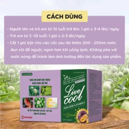 Thumbnail Bột sủi thanh nhiệt Livecool Nam Dược hương chanh dây(10 góix7gr) hỗ trợ giảm nhiệt miệng,nóng trong 4