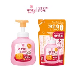 Thumbnail Bọt tắm gội thảo mộc Arau Baby bổ sung thành phần dưỡng ẩm - chai 450ml ( mẫu mới) 3