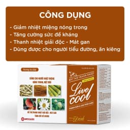 Thumbnail Bột tan thanh nhiệt Livecool Nam Dược không đường hộp 10 gói x7g hỗ trợ giảm nhiệt miệng, nóng trong 2