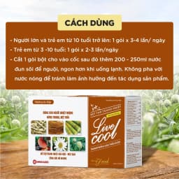 Thumbnail Bột tan thanh nhiệt Livecool Nam Dược không đường hộp 10 gói x7g hỗ trợ giảm nhiệt miệng, nóng trong 3