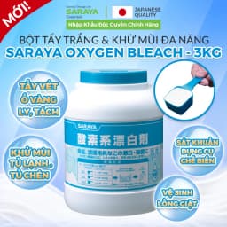 Thumbnail Bột tẩy trắng,sát khuẩn và khử mùi SARAYA OXYGEN BLEACH dùng men sứ, bát đĩa ly, quần áo, lồng máy giặt, bình sữa trẻ em 4