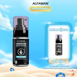 Thumbnail Bọt Vệ Sinh Nam ALFAMAN Intimate Wash For Men Ice Cool Bạc Hà Giúp Làm Sạch, Mát Lạnh, Tạo Bọt Mịn 100ml 1