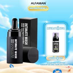 Thumbnail Bọt Vệ Sinh Nam ALFASEPT Intimate Wash For Men In Black Chai 100ml hương nước hoa 1