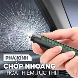 Thumbnail Búa thoát hiểm 4in1 Medicar - Phá kính, Lưỡi dao cắt,Đèn pin led, bảng số điện thoại 1