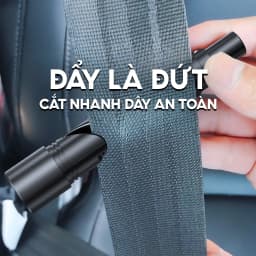 Thumbnail Búa thoát hiểm 4in1 Medicar - Phá kính, Lưỡi dao cắt,Đèn pin led, bảng số điện thoại 4