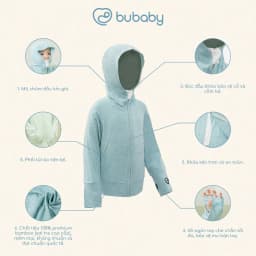 Thumbnail Bubaby - Áo khoác chống nắng có mũ chất liệu sợi tre cao cấp mềm mại cho bé 3