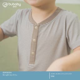 Thumbnail Bubaby - Bộ quần áo ngắn tay hoạ tiết kẻ ngang Siro Bubaby mềm mại cho bé 2