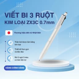 Thumbnail Bút Bi 3 Ngòi ZX3C Zebra - Nhật [Chính Hãng] - tặng kèm hộp cao cấp 1