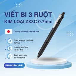 Thumbnail Bút Bi 3 Ngòi ZX3C Zebra - Nhật [Chính Hãng] - tặng kèm hộp cao cấp 2