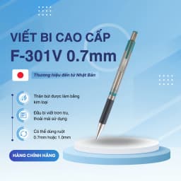Thumbnail Bút Bi Bấm F301V 0.7mm Zebra - Nhật [Chính Hãng] - mực xanh 4