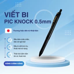 Thumbnail Bút bi bấm Pic Knock hộp 12 cây xanh/đen/đỏ - Zebra [Chính hãng] 4