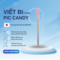 Thumbnail Bút bi nắp Pic Candy 0.7mm mực xanh - Zebra [Chính hãng] 4