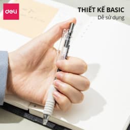 Thumbnail Bút Bi Nước Bút Gel Mực Bấm Deli Đệm Xốp Nhiều Màu Trơn Tru Ngòi 0.5mm Dành Cho Học Sinh Sinh Viên 1