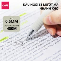 Thumbnail Bút Bi Nước Bút Gel Mực Bấm Deli Đệm Xốp Nhiều Màu Trơn Tru Ngòi 0.5mm Dành Cho Học Sinh Sinh Viên 3