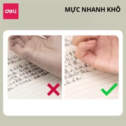 Thumbnail Bút Bi Nước Bút Gel Mực Bấm Deli Đệm Xốp Nhiều Màu Trơn Tru Ngòi 0.5mm Dành Cho Học Sinh Sinh Viên 4