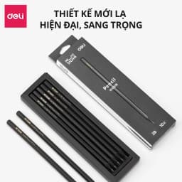 Thumbnail Bút Chì 2B HB Gỗ Nusign Cao Cấp Deli - Chì Đậm Tô Trắc Nghiệm Làm Bài Kiểm Tra Nhạy Với Máy Chấm Thi Học Sinh Văn Phòng 4