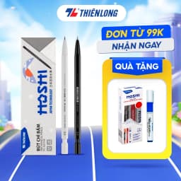 Thumbnail Bút chì bấm Hoshi Thiên Long PC-037/HS công nghệ Nhật Bản - viết chì ngòi 0.5mm thiết kế tối giản, sẵn gôm trên nắp 1