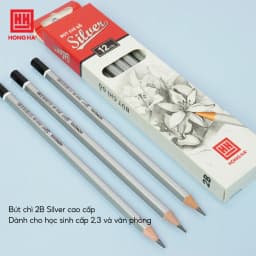 Thumbnail Bút chì gỗ 2B Hồng Hà Siliver - 3532 1
