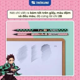 Thumbnail BÚT CHÌ GỖ ĐEN NHÂN VẬT DEMON SLAYER THIÊN LONG - Gỗ cao cấp, dễ chuốt, không gãy -  GP-030/DS 1